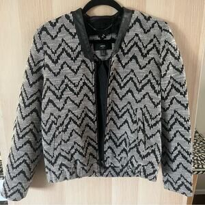 Mango Woven Print Jacket